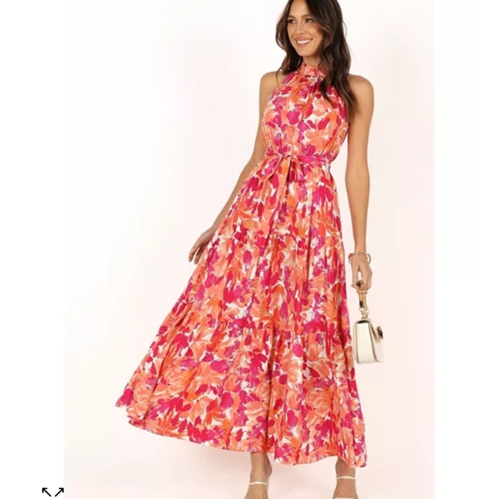 Petal & Pup Caroline halter maxi dress